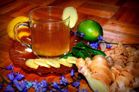 fresh ginger tea - thaiveggiewithb